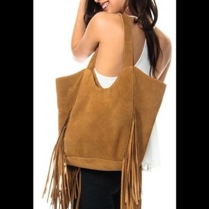 RVCA BALLESTEROS SUEDE FRINGE TOTE